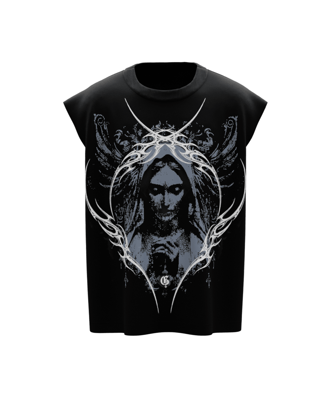 Maria Unisex Black Boxy Vest