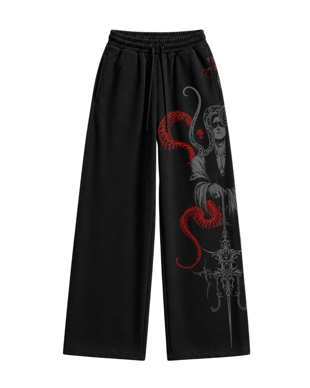 Venin Black Baggy Pants