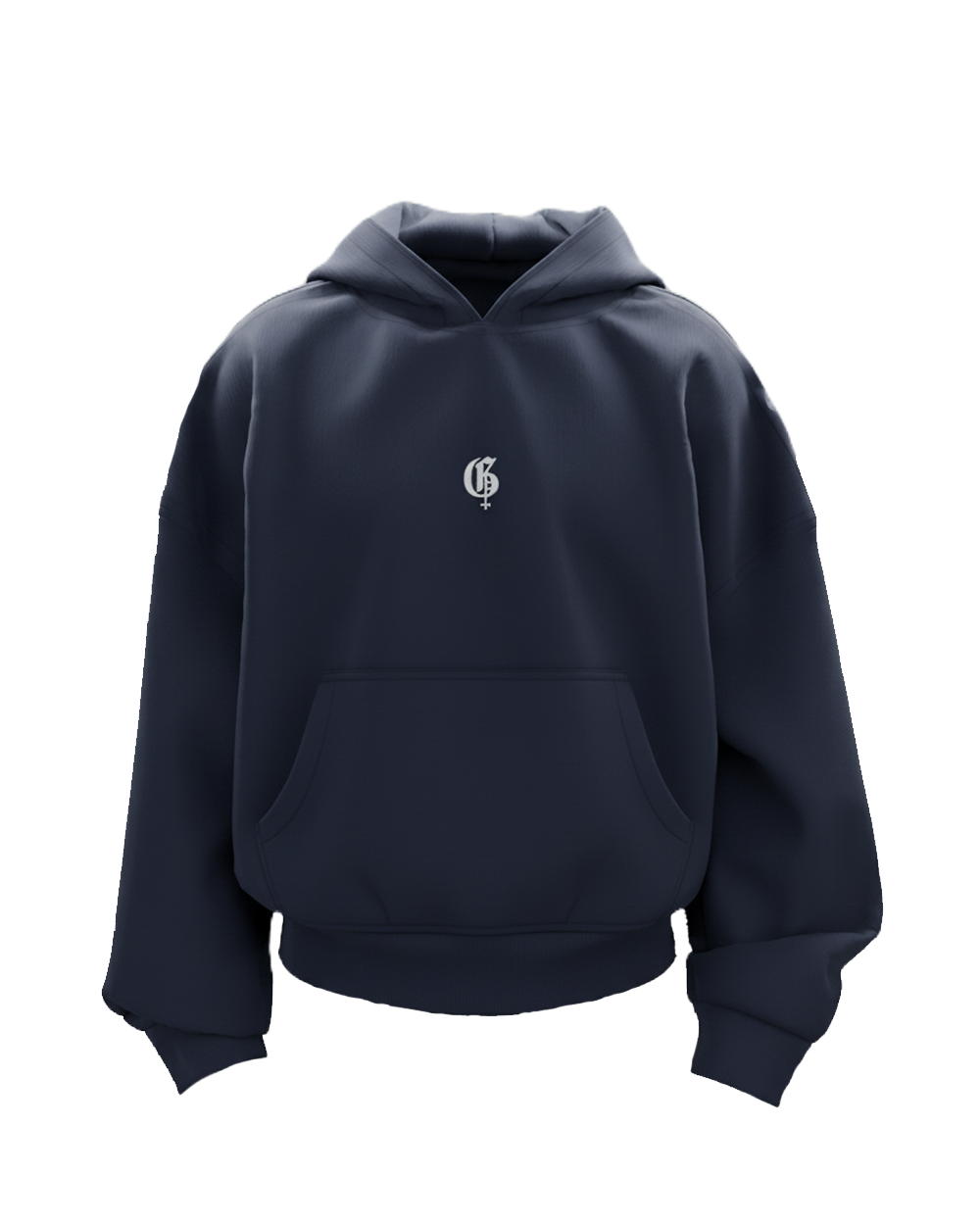 Navy Blue Boxy Oversized Hoodie