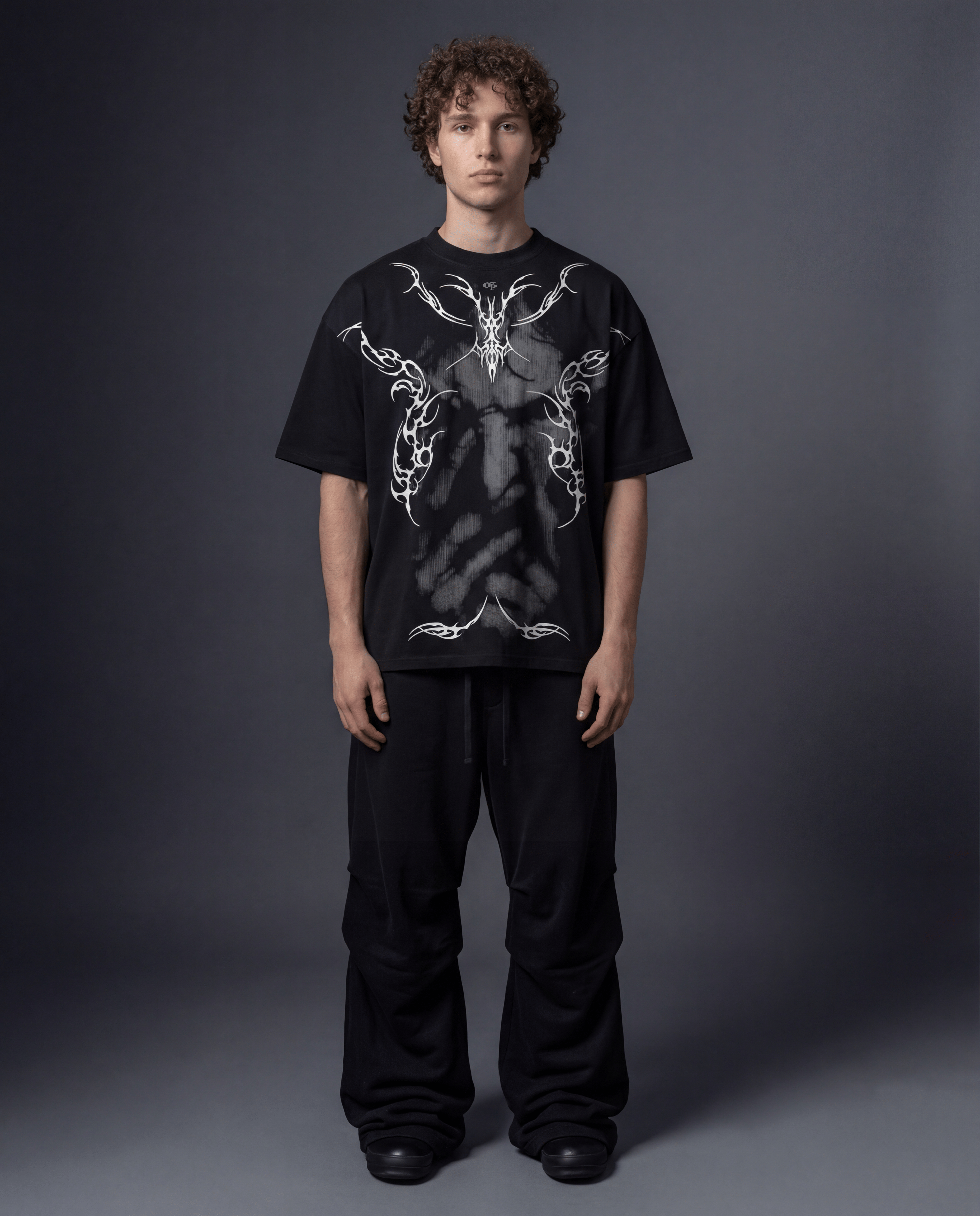 Nerve Black Boxy Oversized Tshirt