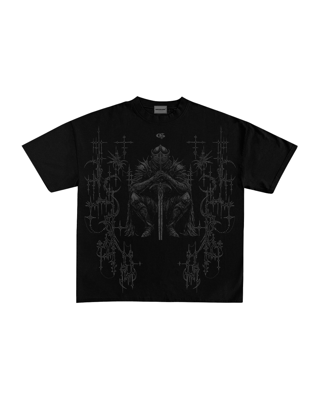 Oath Black Boxy Oversized Tshirt