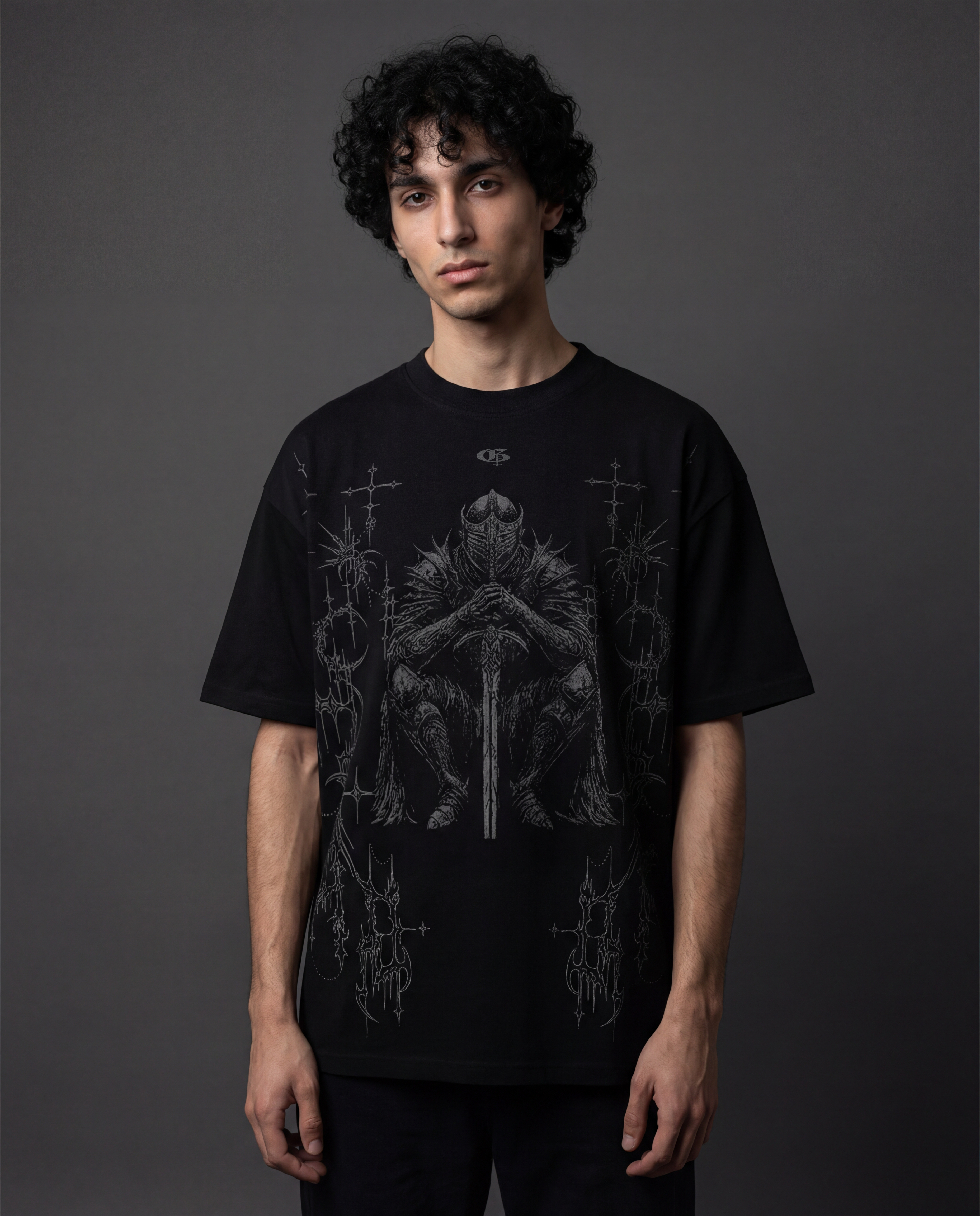 Oath Black Boxy Oversized Tshirt