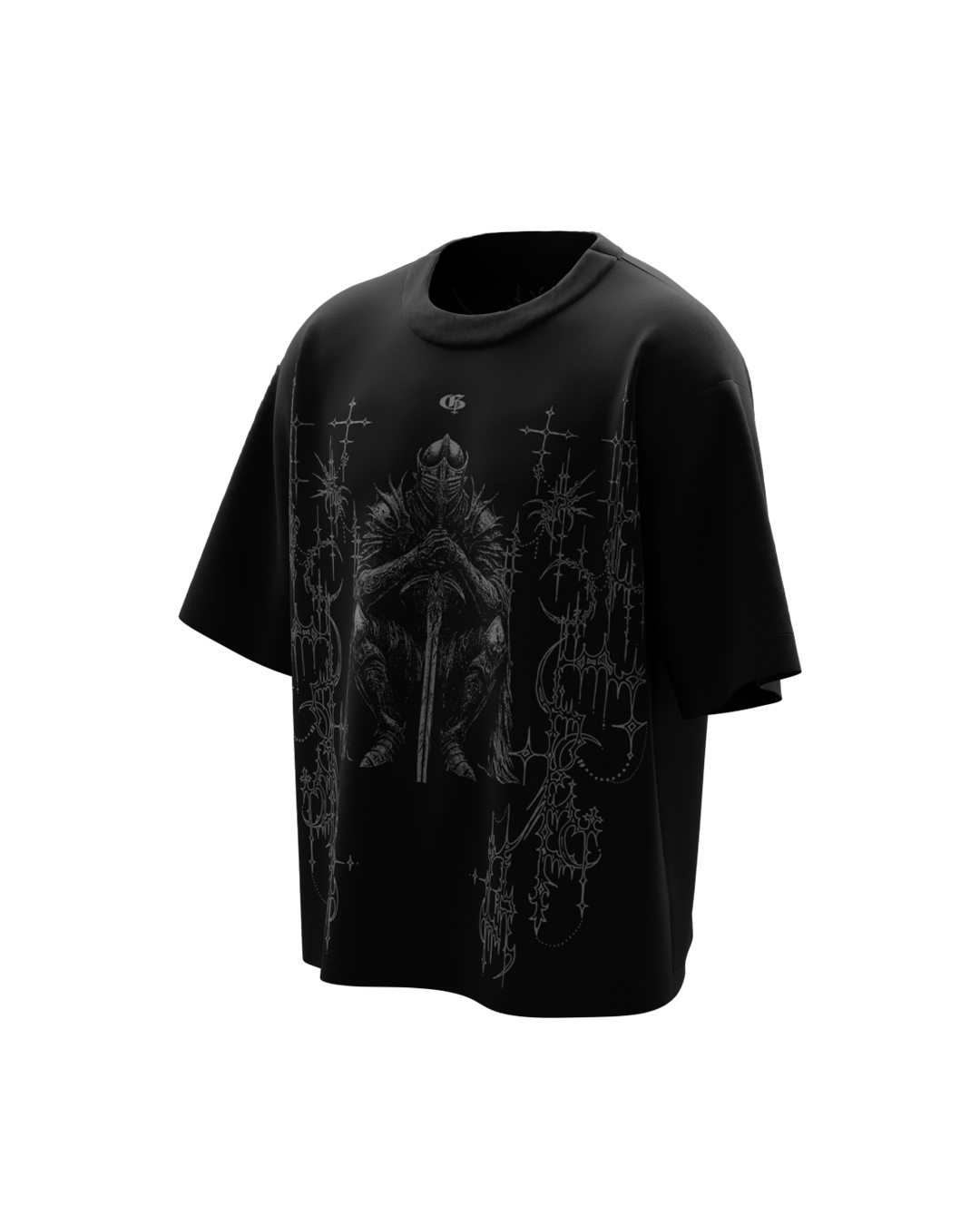 Oath Black Boxy Oversized Tshirt