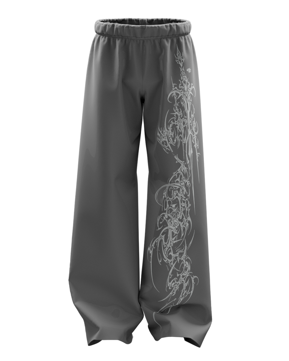 Arch Dark Grey Unisex Straight Fit Baggy Pants