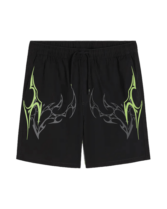 Vitality Unisex Baggy Black Shorts - GENRAGE