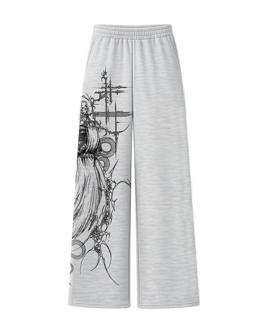 Pain Grey Unisex Straight Fit Baggy Pants