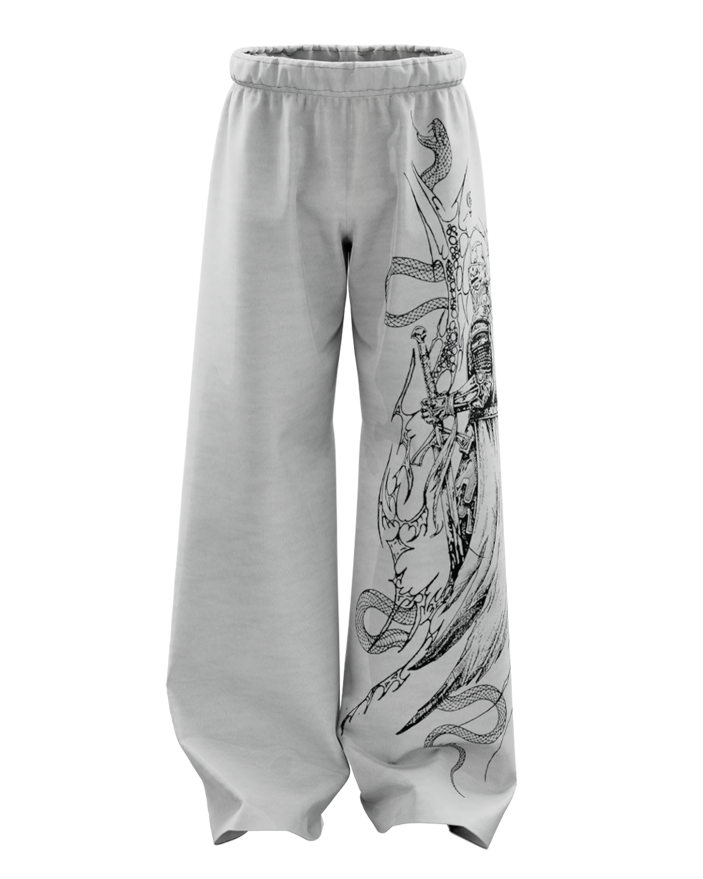 Pain Grey Unisex Straight Fit Baggy Pants