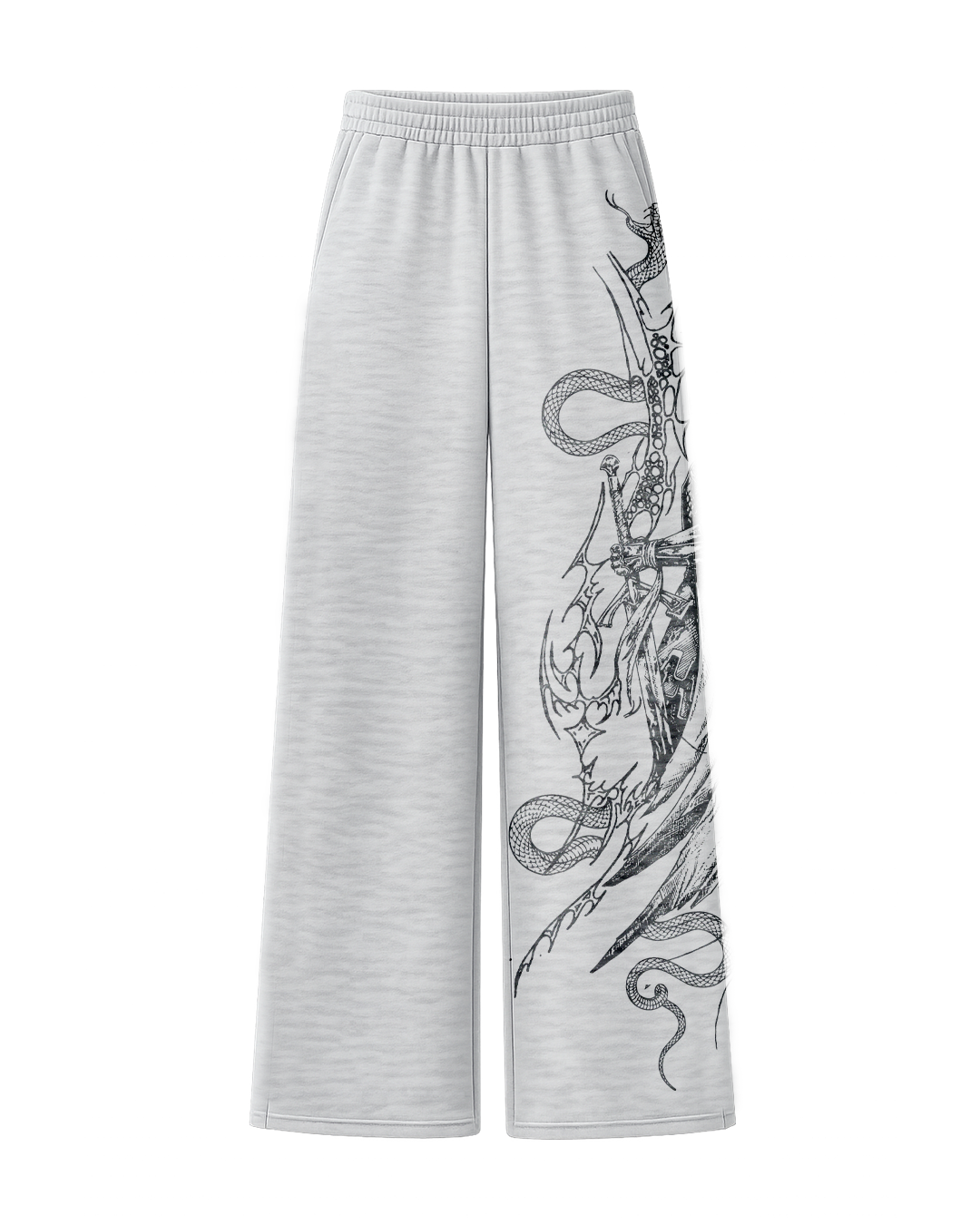 Pain Grey Unisex Straight Fit Baggy Pants