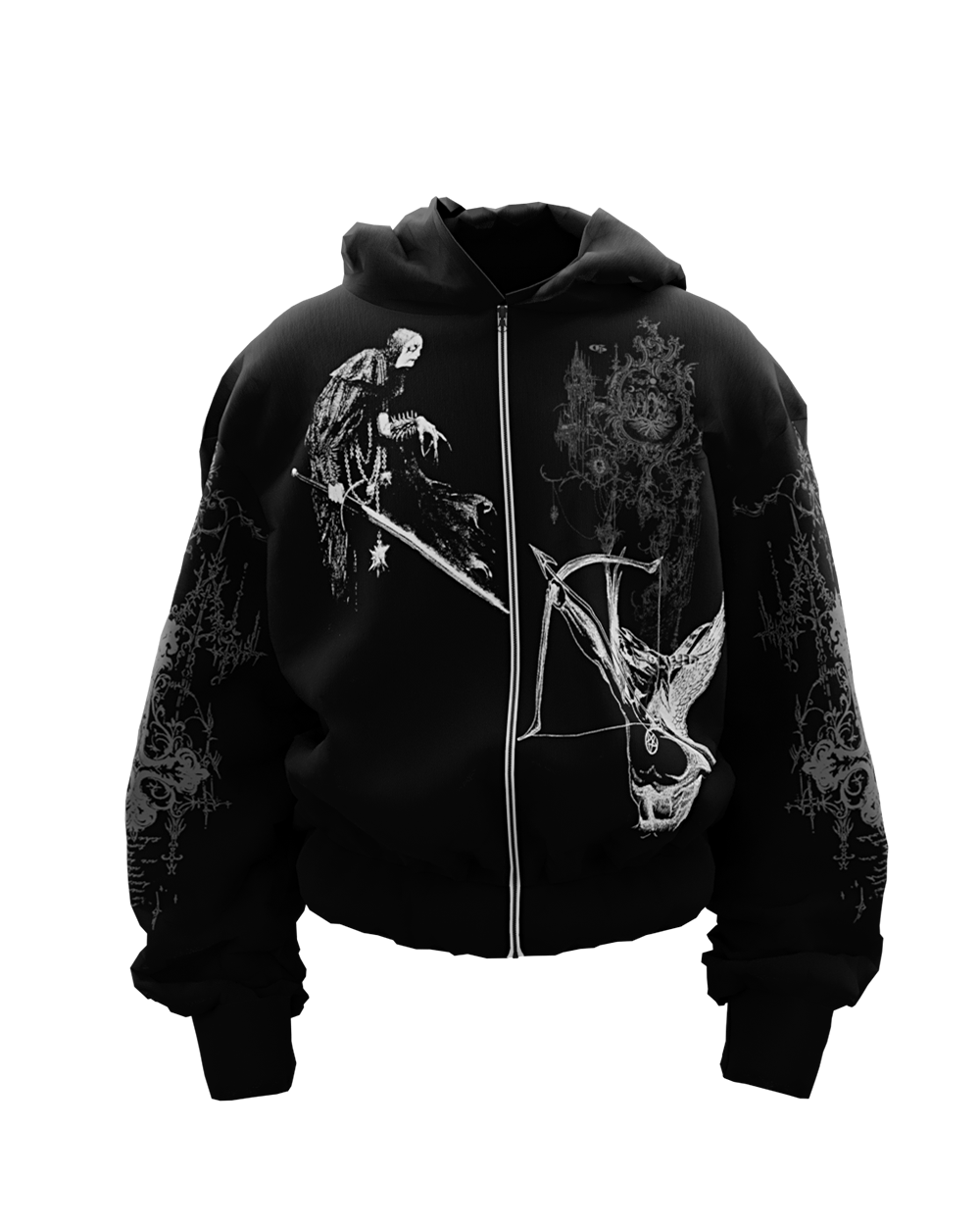 Perish Black Unisex Zipper Hoodie