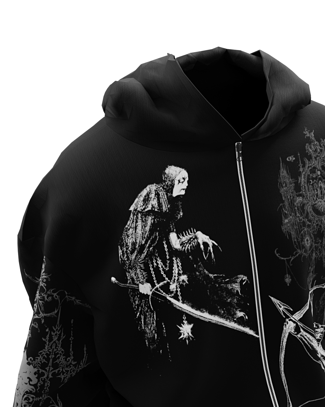 Perish Black Zipper Hoodie