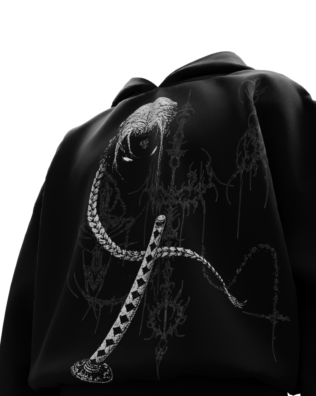 Pierce Black Boxy Oversized Hoodie