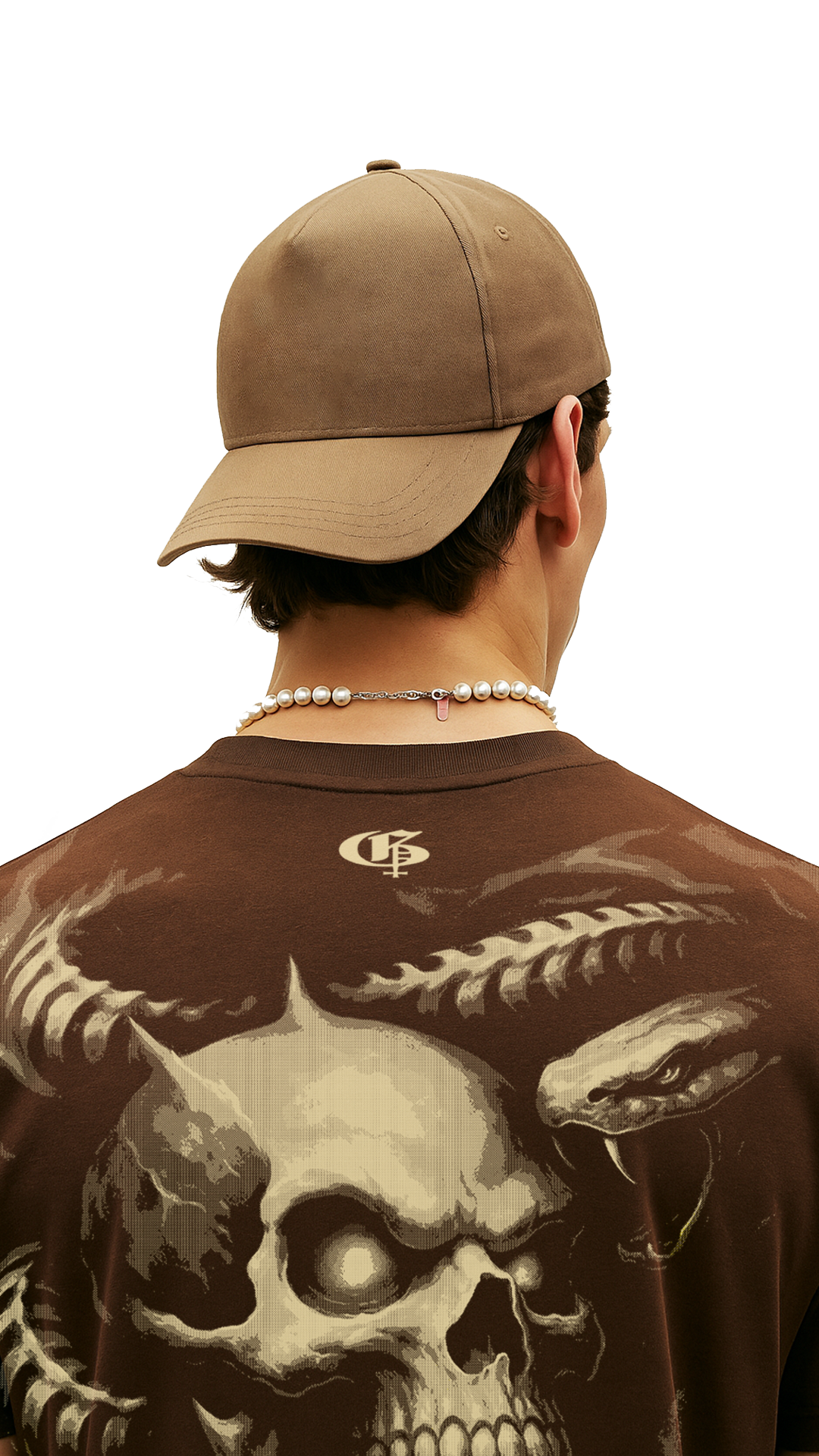 Punisher Brown Boxy Oversized Tshirt