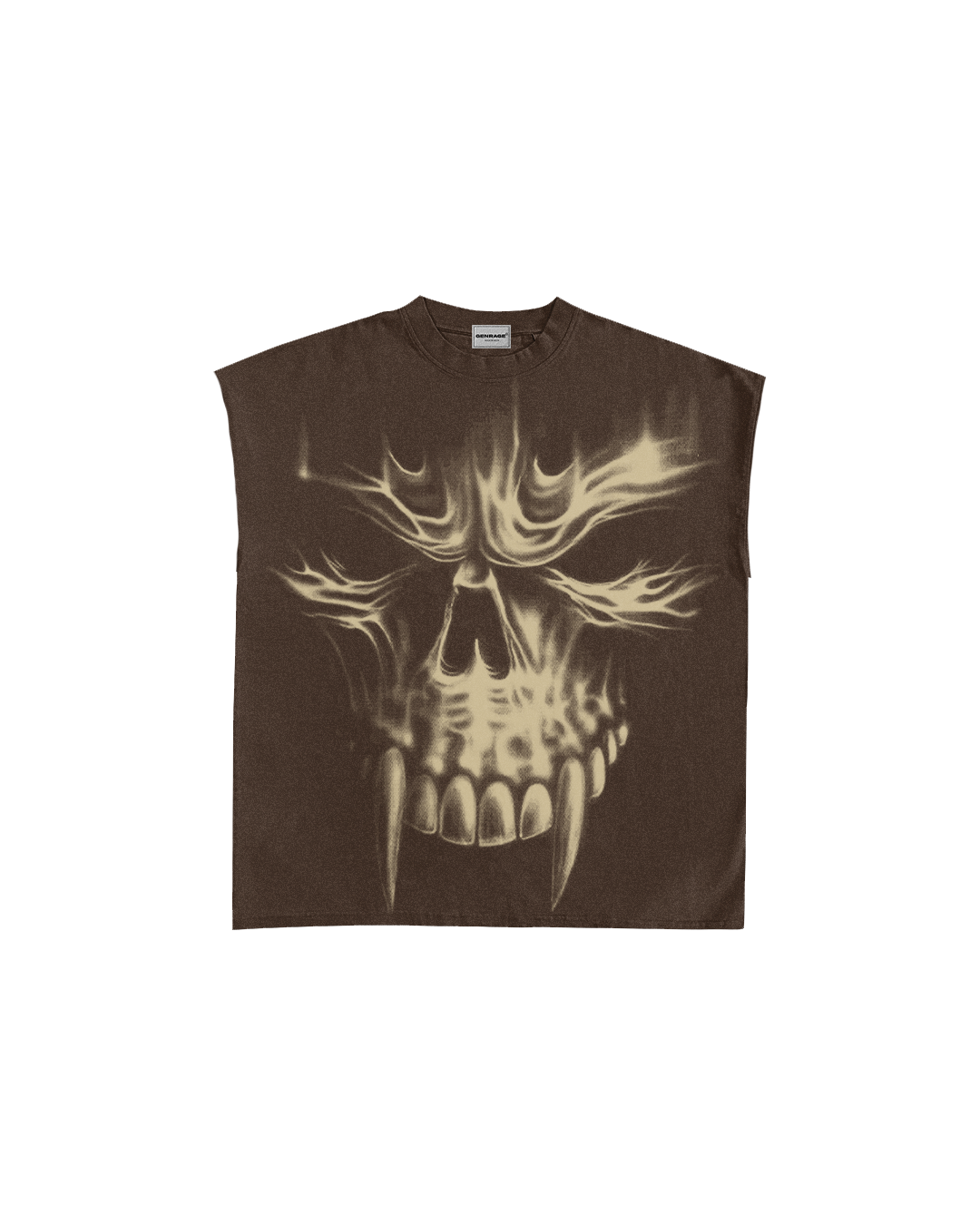 Punisher Brown Unisex Boxy Vest