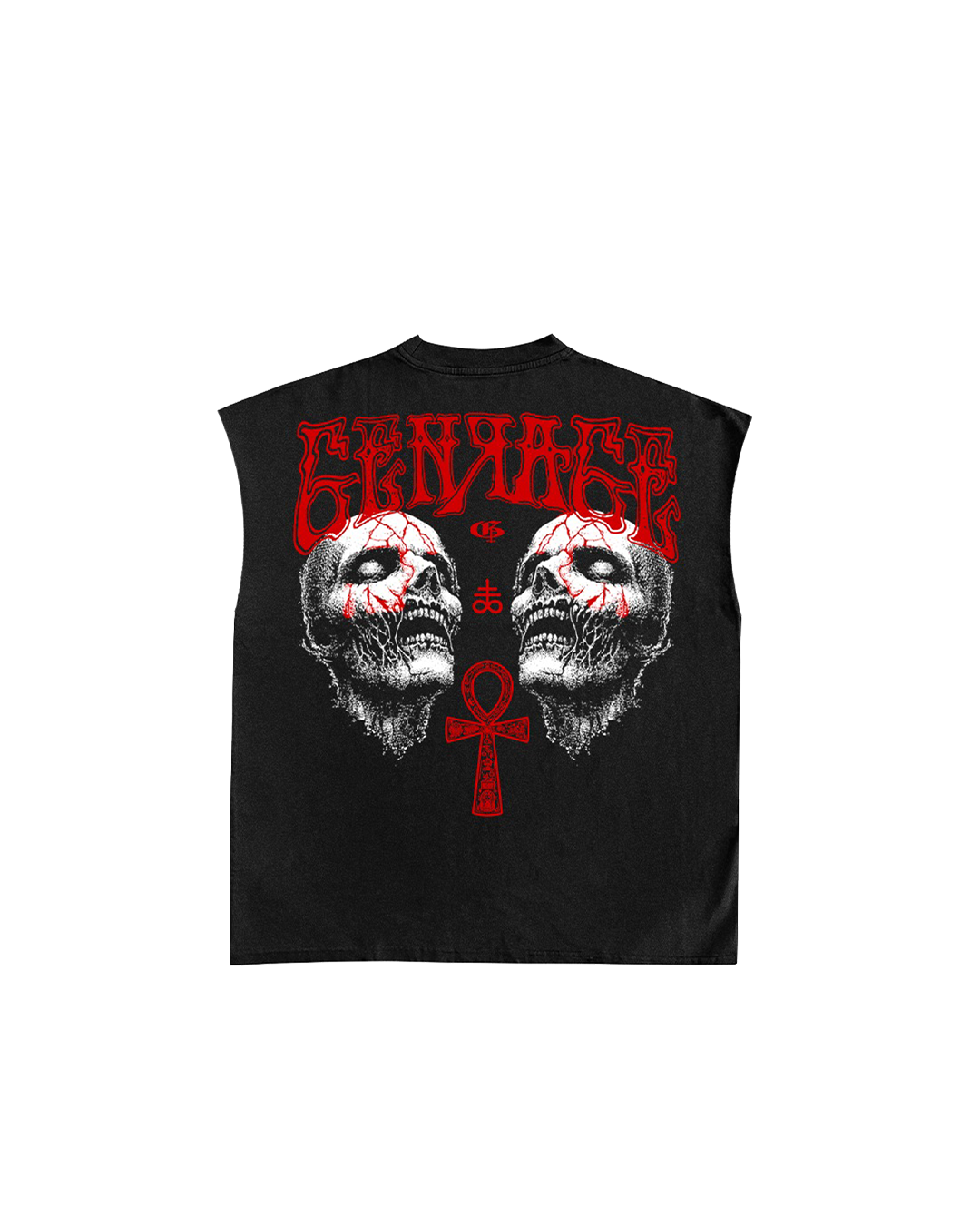 Samael Grave Black Boxy Unisex Vest