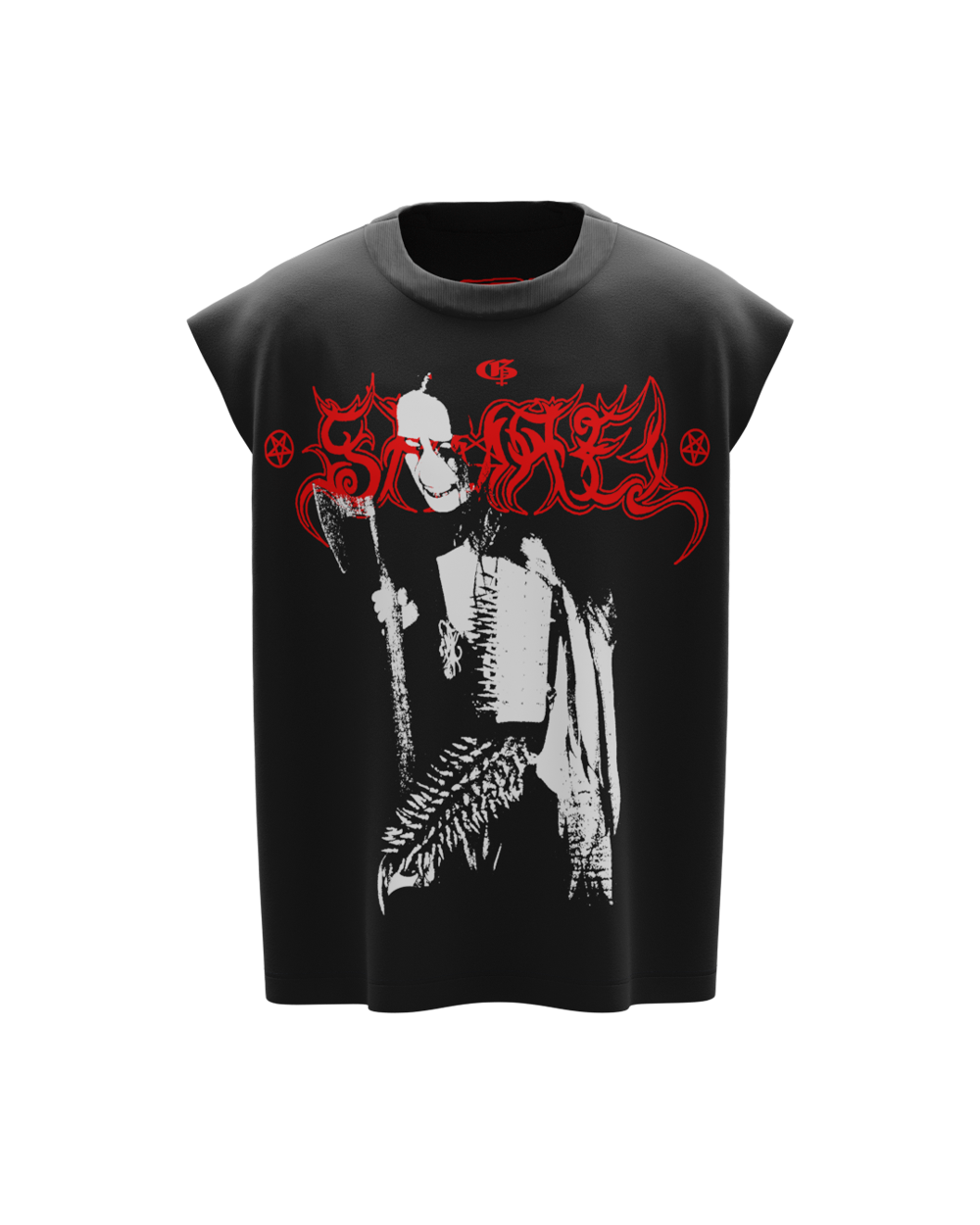 Samael Grave Black Boxy Unisex Vest