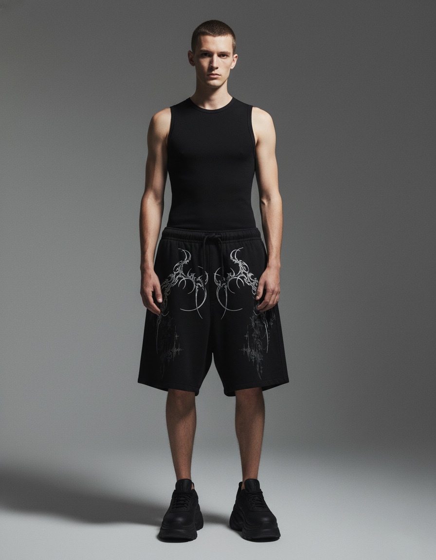 Sigil Black Unisex Shorts