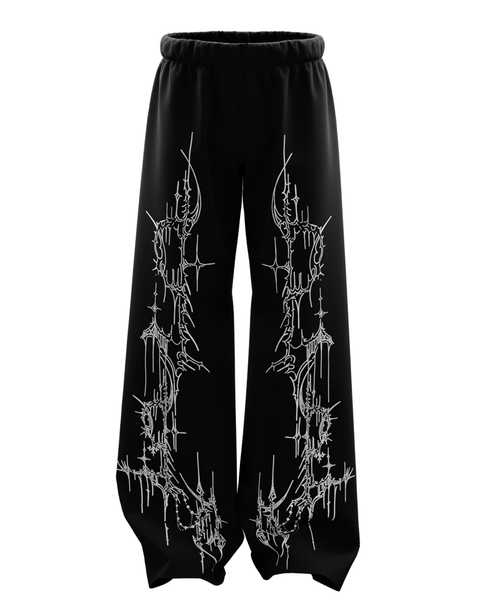 Sigilborn Black Unisex Straight Fit Baggy Pants