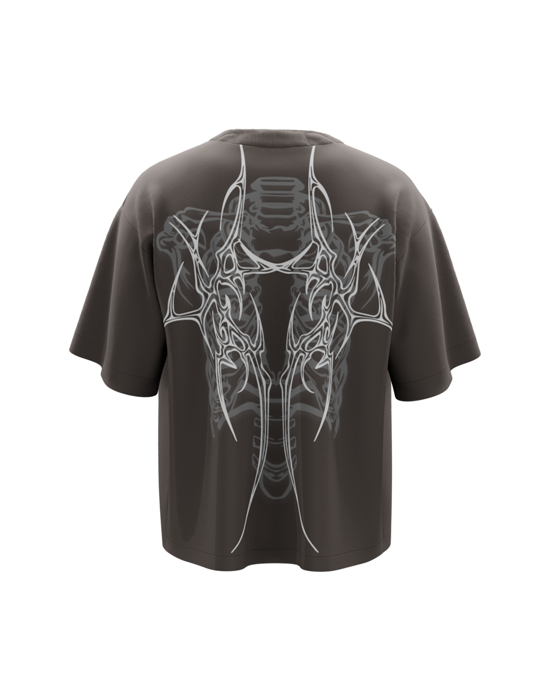 Sinutation Grey Boxy Oversized Tshirt