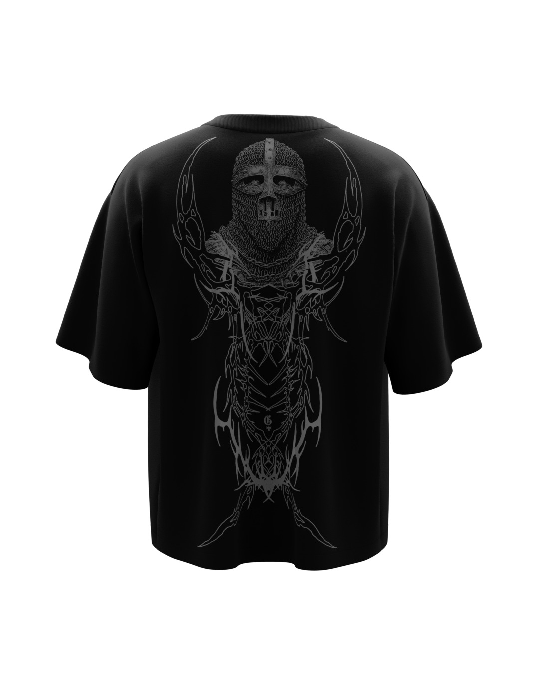 Trooper Black Boxy Oversized Tshirt