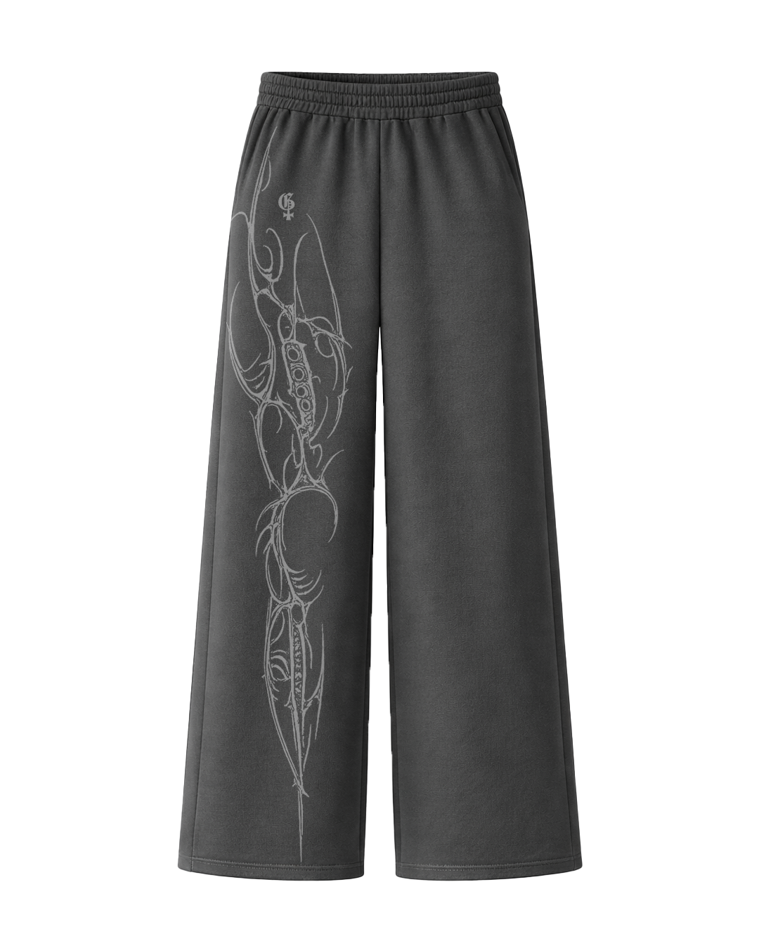 Strix Dark Grey Unisex Straight Fit Baggy Pants