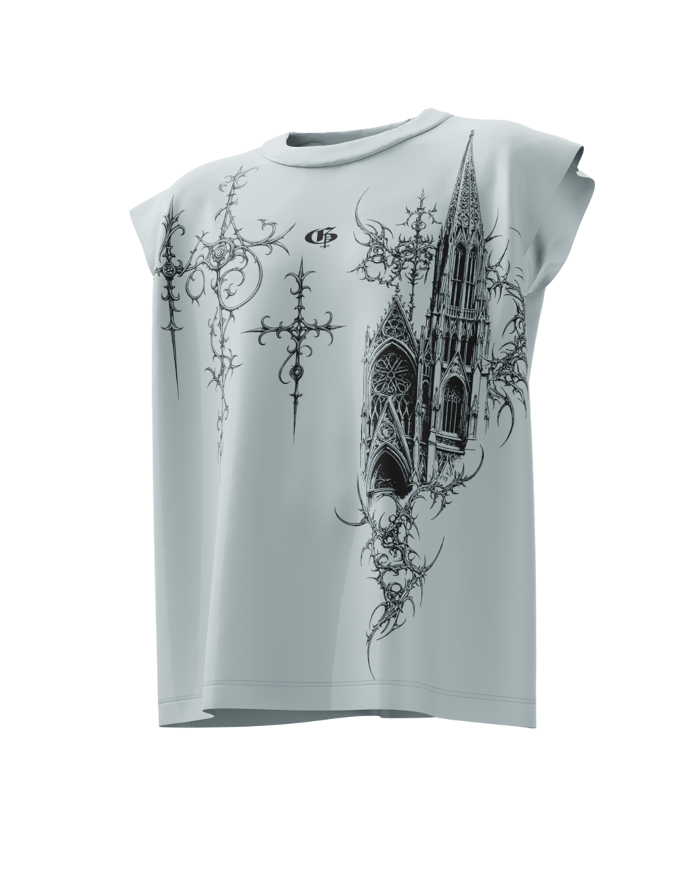 Azure Sky Blue Boxy Unisex Vest