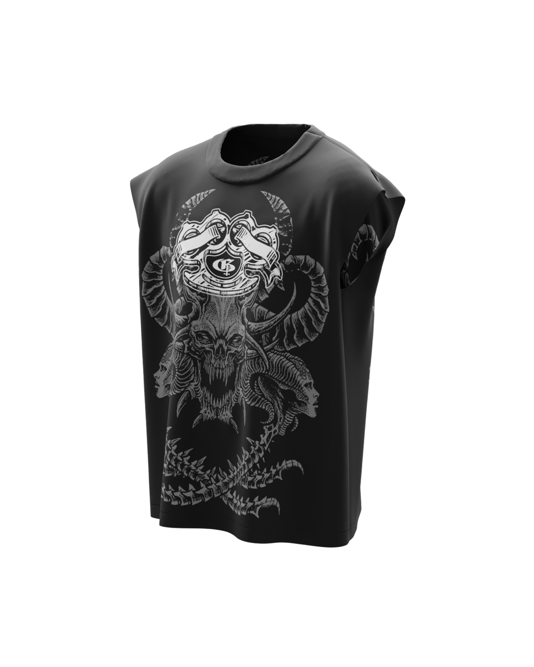 Orb Black Boxy Unisex Vest