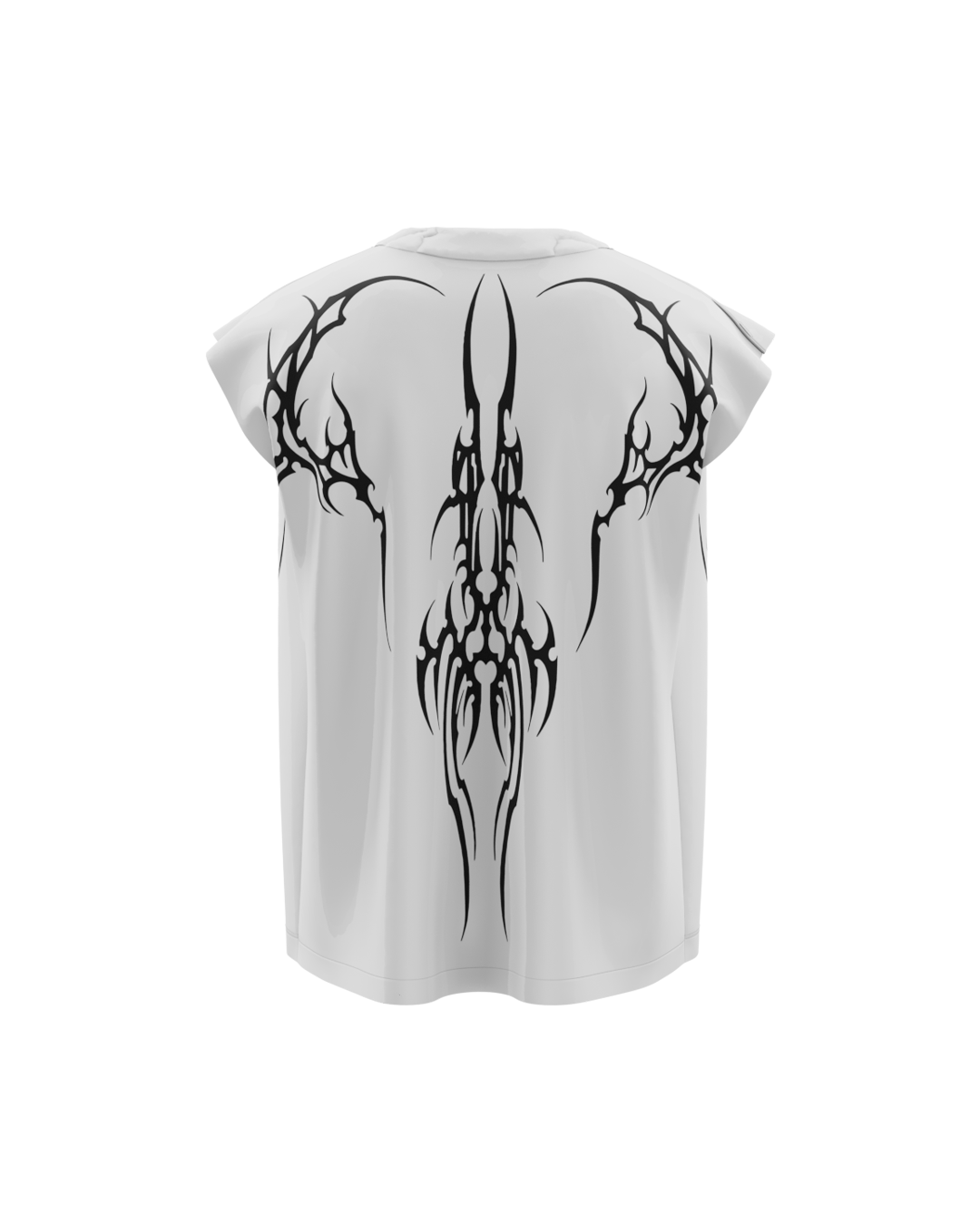 Tusk Tribal White Boxy Unisex Vest