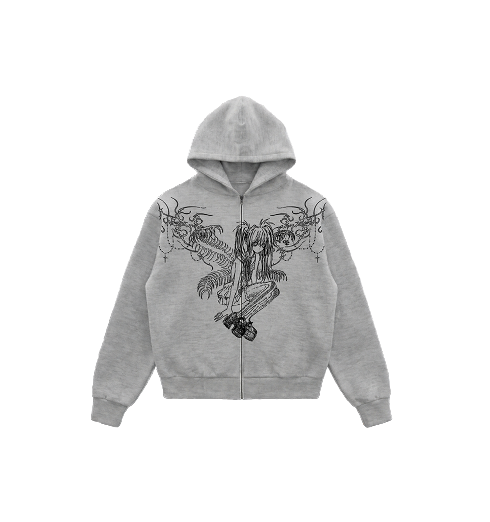 Duality Melange Unisex Zipper Hoodie