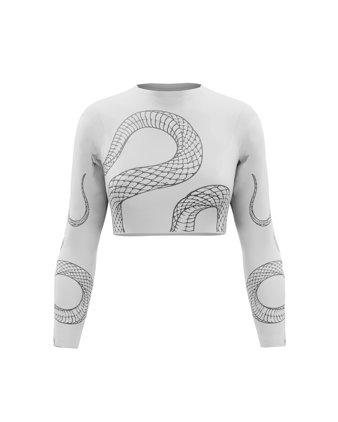 White Phenom Women's Long Sleeve Baby Tee