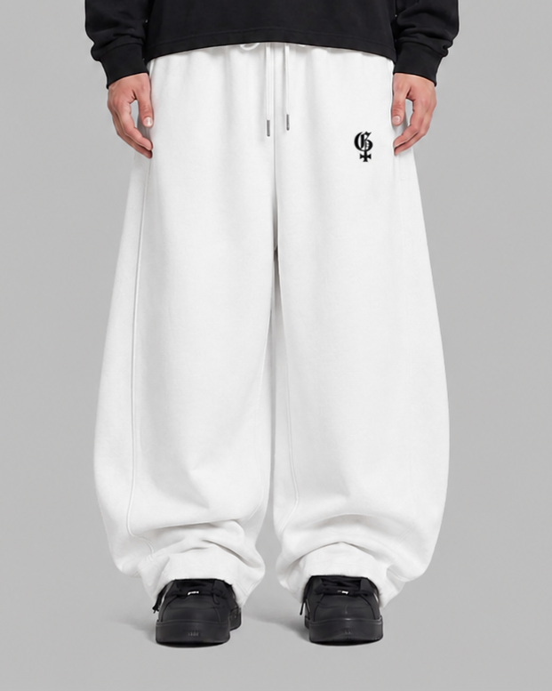 Genrage White Balloon Pants