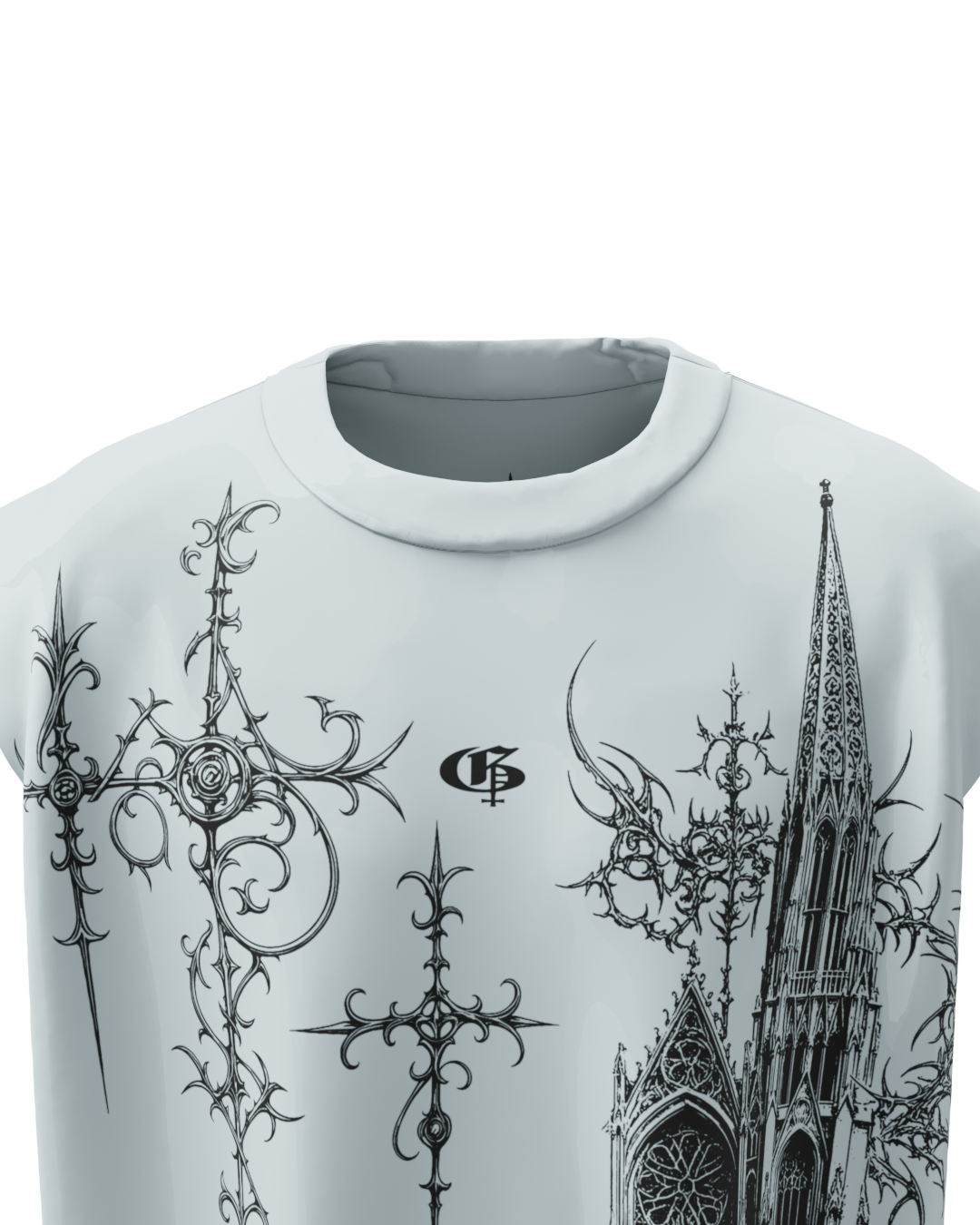 Azure Sky Blue Boxy Unisex Vest