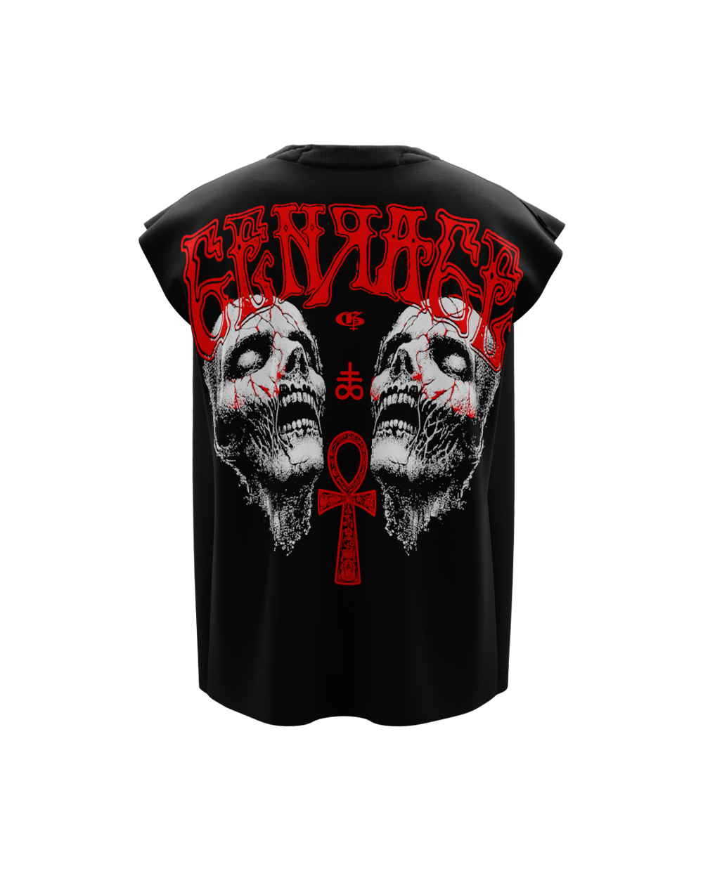 Samael Grave Black Boxy Unisex Vest