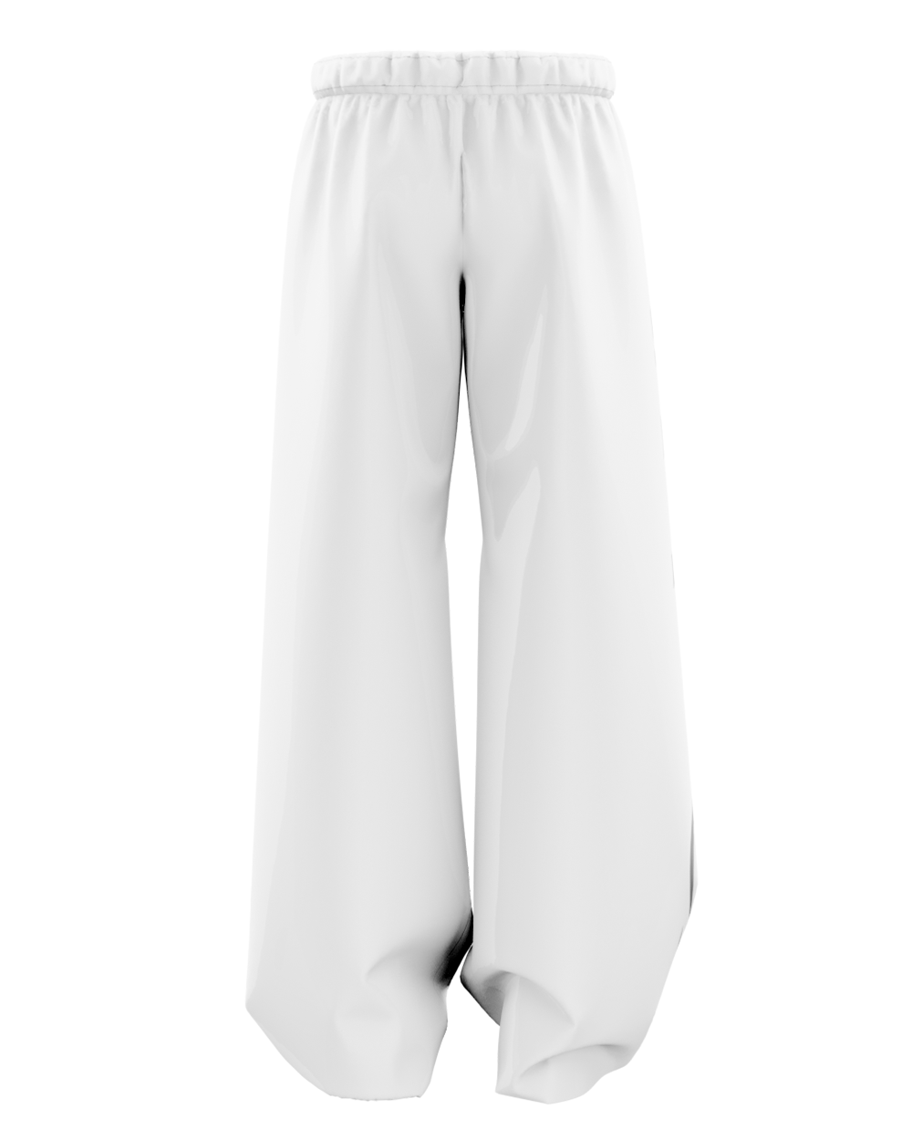 White Pythonic Unisex Straight Fit Baggy Pants