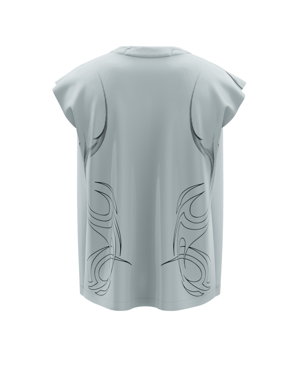 Hollow Sky Blue Boxy Unisex Vest