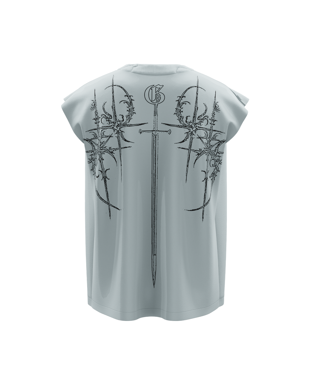 Sky Blue Demon Unisex Boxy Vest