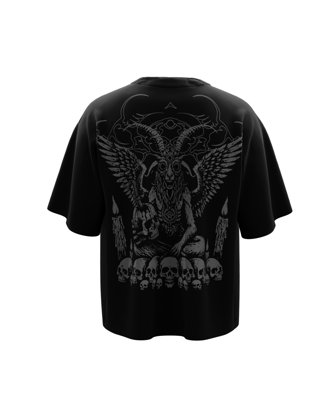 Inked Black Boxy Oversized Tshirt