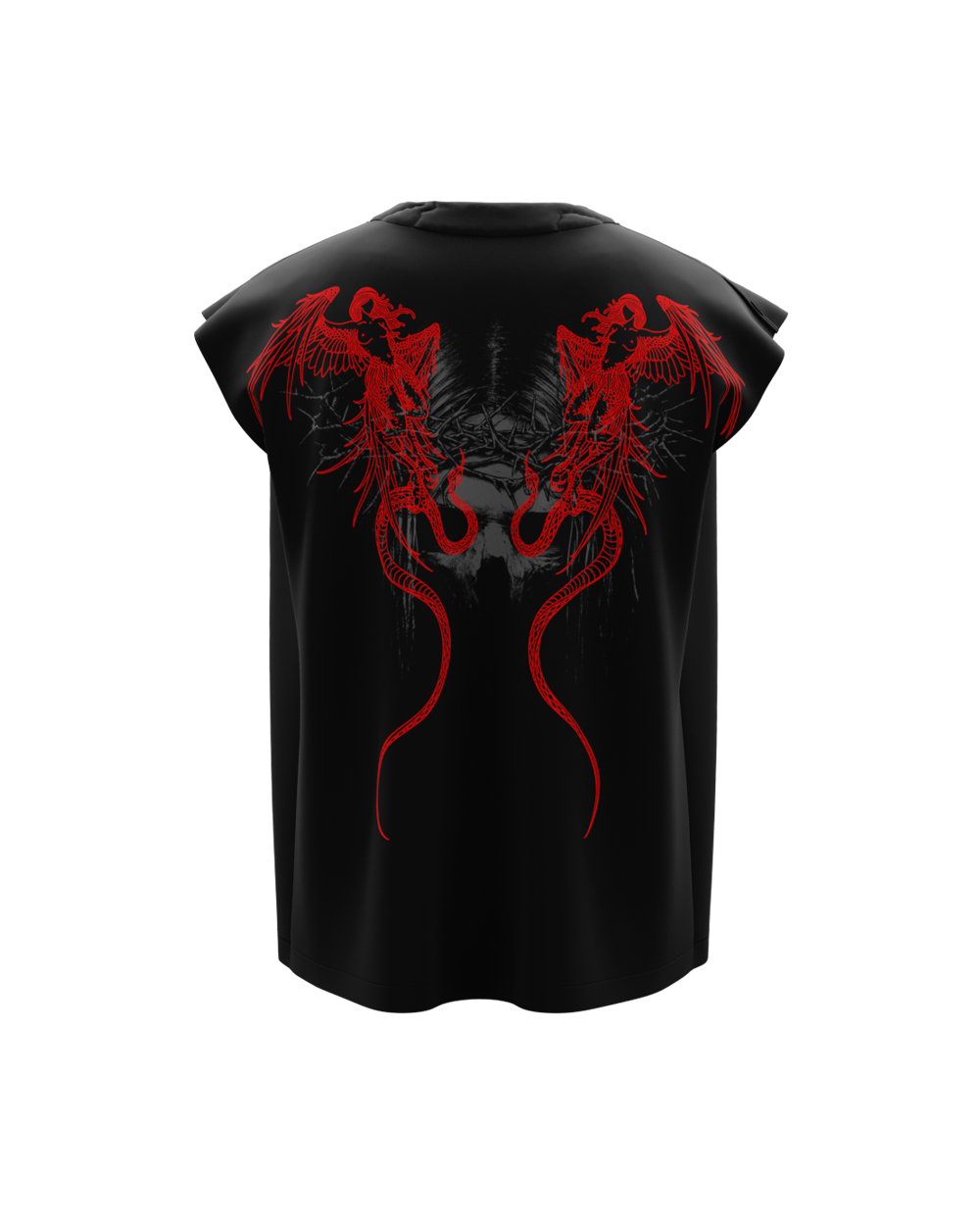 Descent Black Boxy Unisex Vest