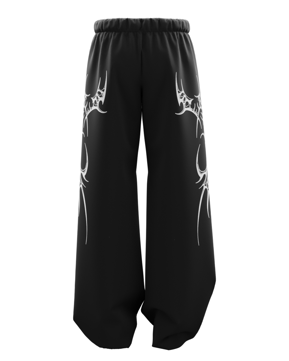 Typhoon Black Unisex Straight Fit Baggy Pants
