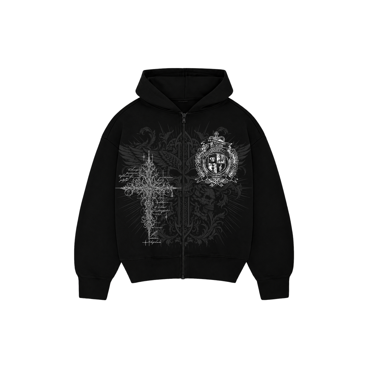 Thesis Black Zipper Hoodie