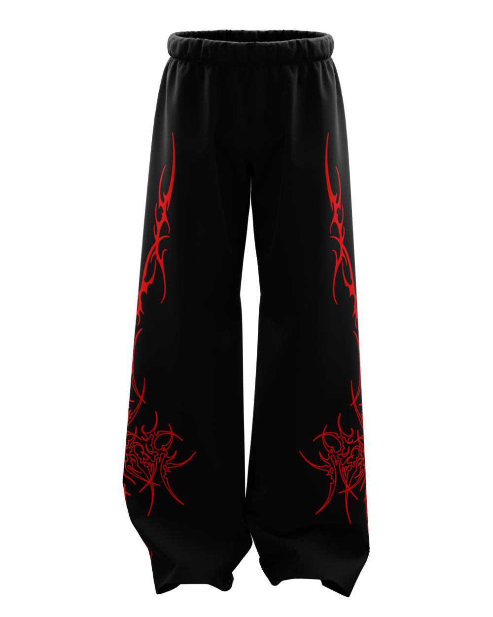 bloodsigil-black-unisex-straight-fit-baggy-pants-genrage-1