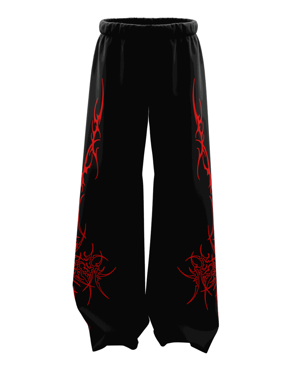 bloodsigil-black-unisex-straight-fit-baggy-pants-genrage-1