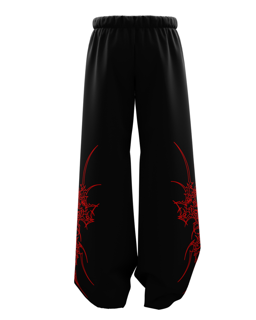 bloodsigil-black-unisex-straight-fit-baggy-pants-genrage-2