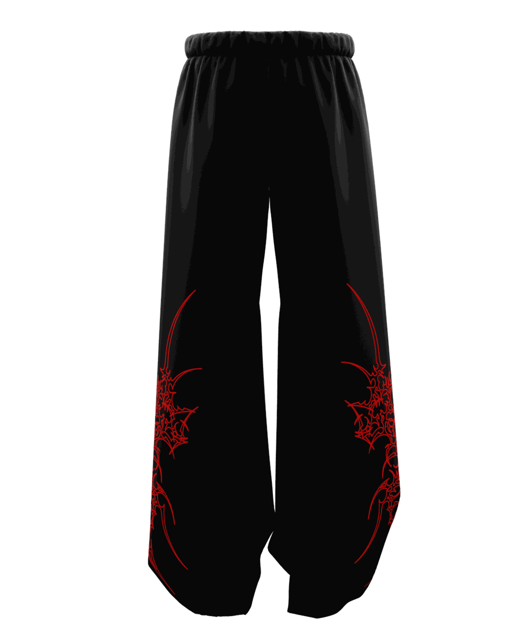 bloodsigil-black-unisex-straight-fit-baggy-pants-genrage-2