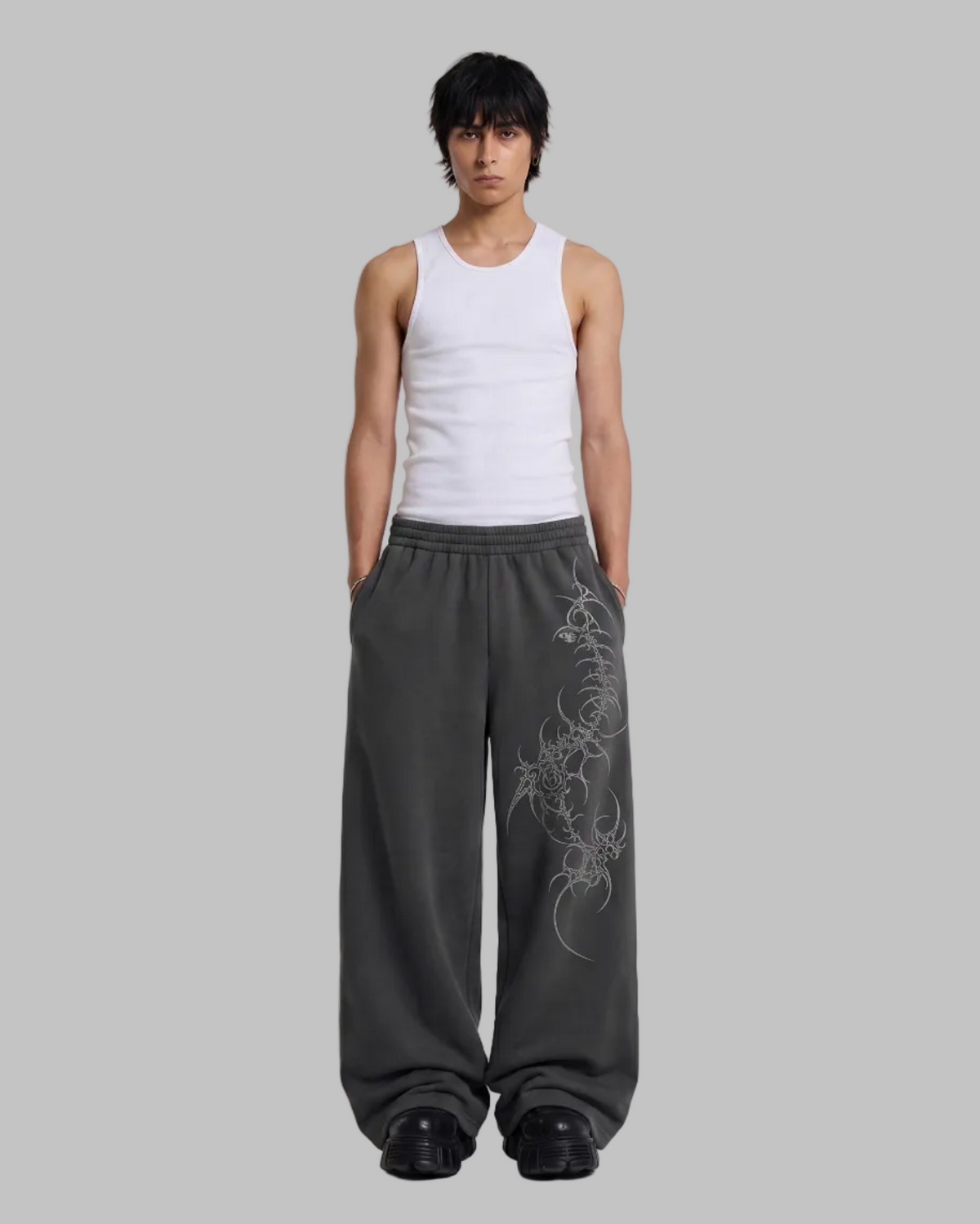 crest-dark-grey-unisex-straight-fit-baggy-pants-genrage-2