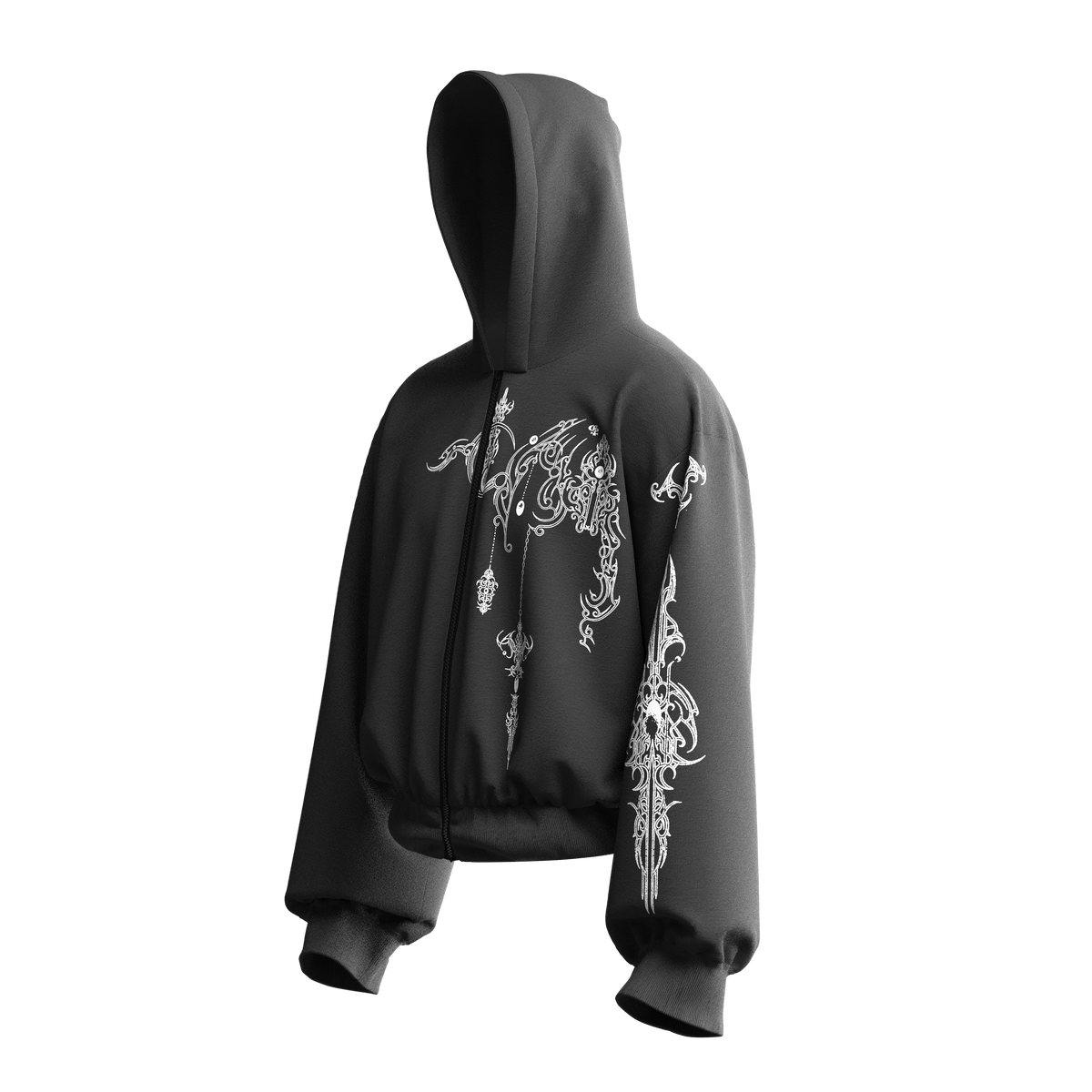 Heresy Dark Grey Zipper Hoodie