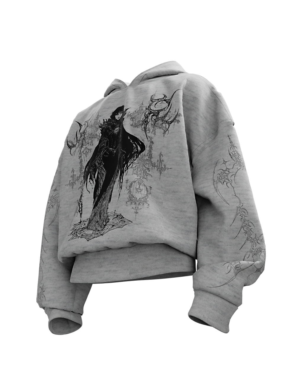 Occula Grey Boxy Oversized Hoodie