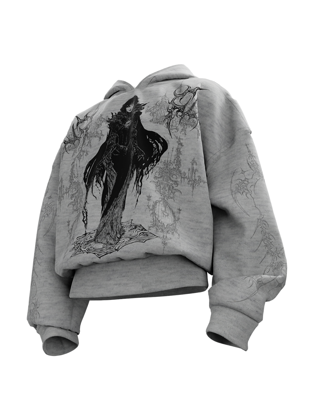 Occula Grey Boxy Oversized Hoodie