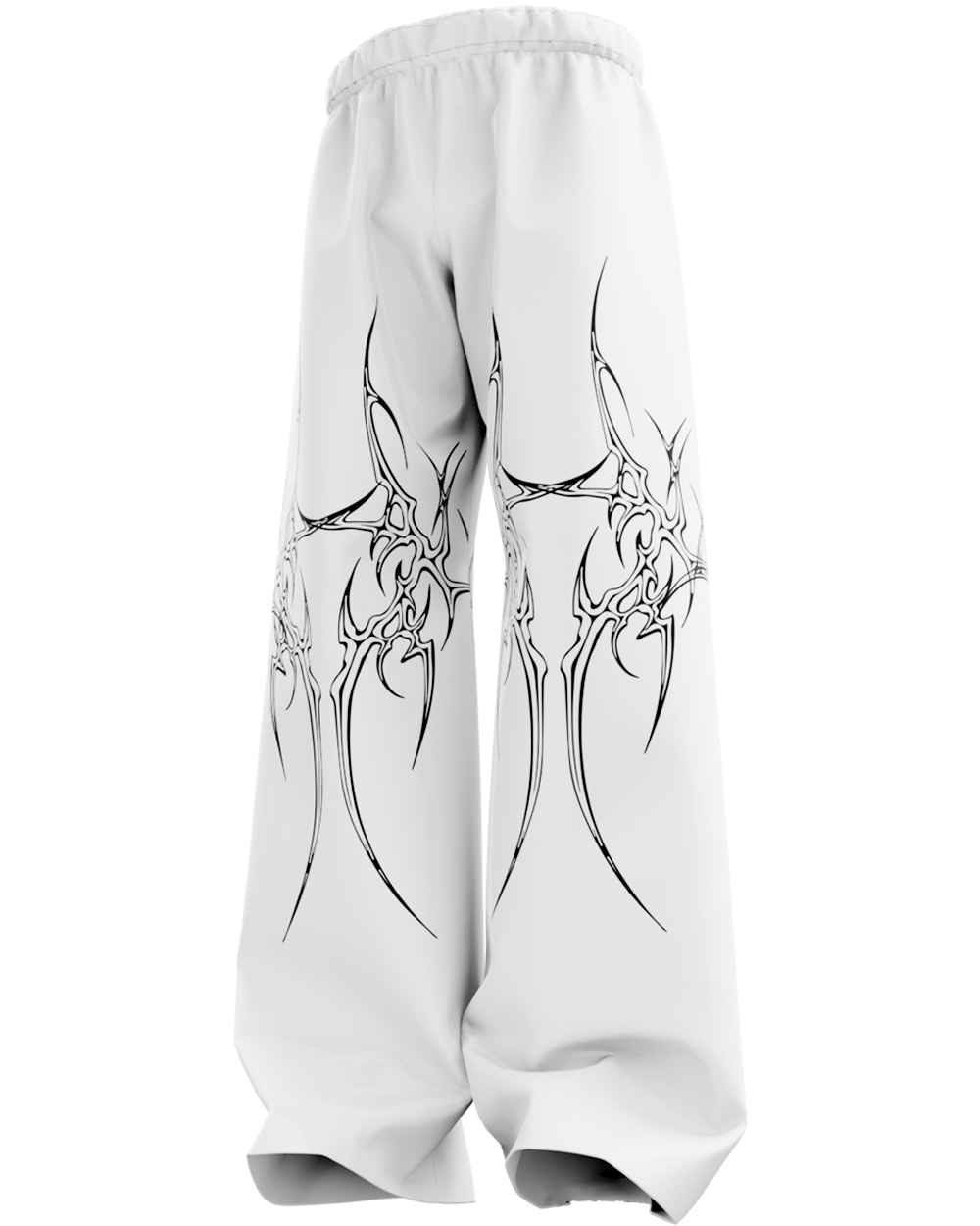 White Mutation Unisex Straight Fit Baggy Pants