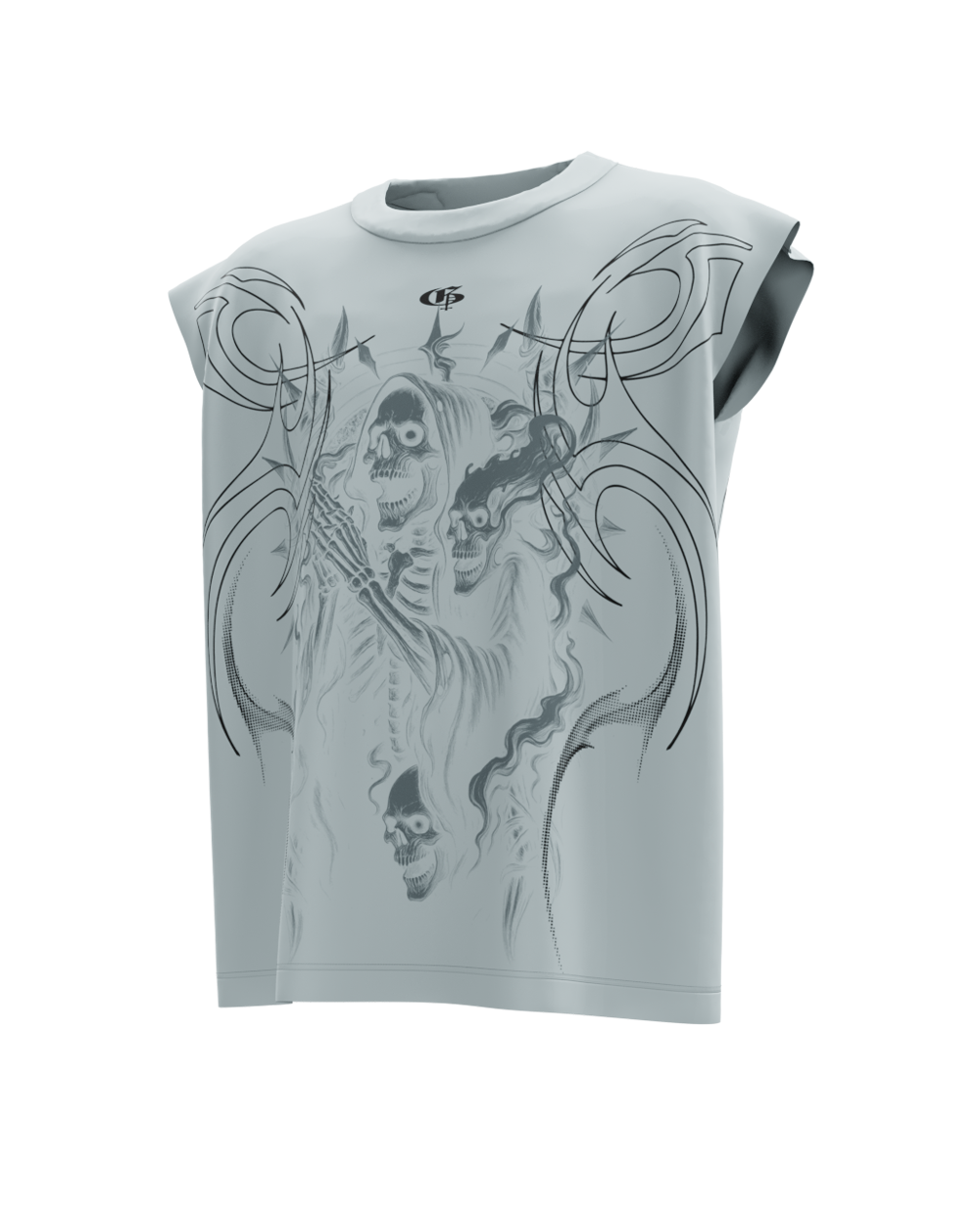 Hollow Sky Blue Boxy Unisex Vest