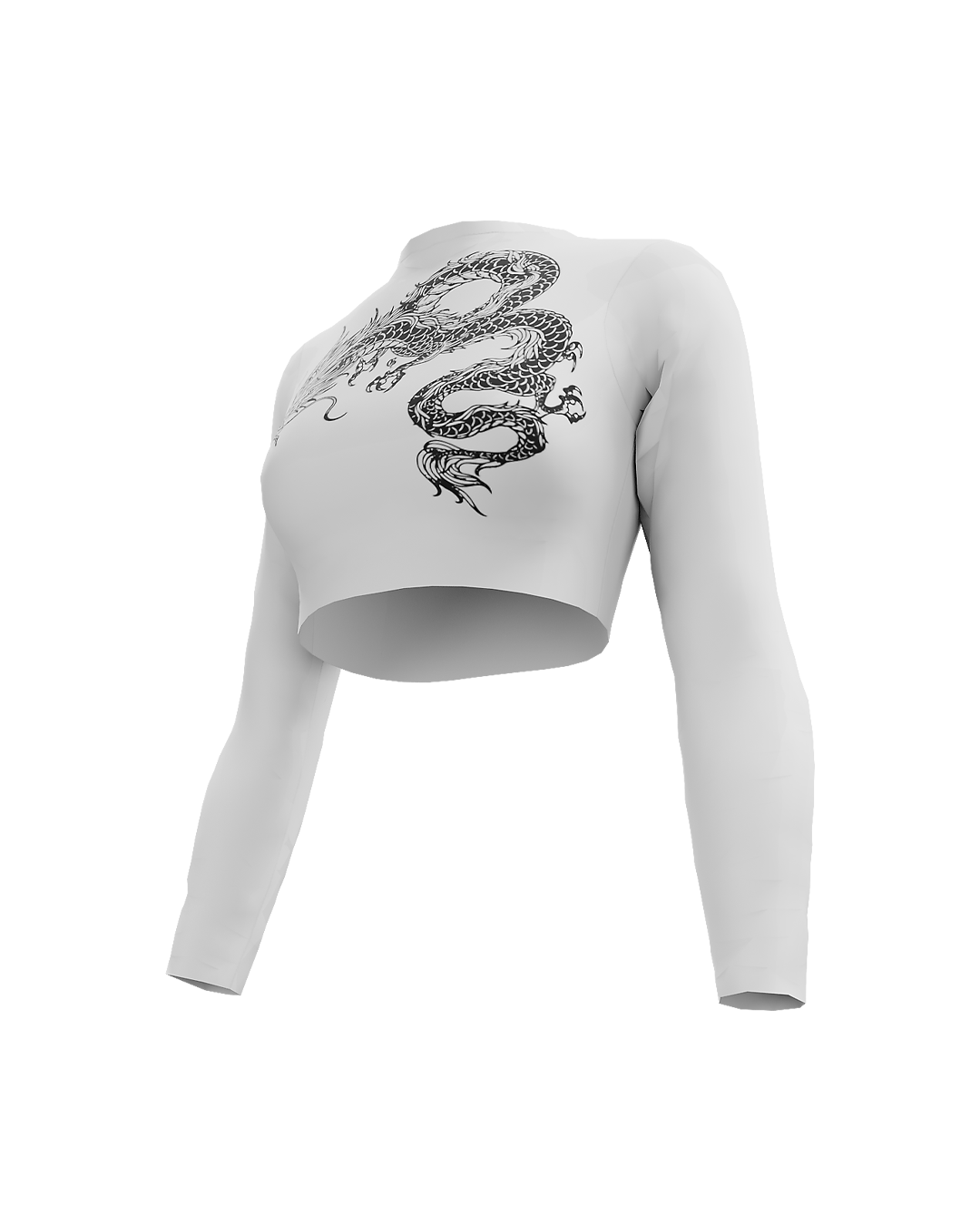 Drako White Long Sleeve Baby Tee